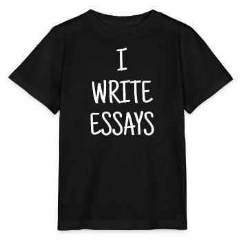 J’écris des essais. Auteur Écrivain - T-shirt bio MINI CREATOR Stanley/Stella Enfant - noir - Devant - Mikhail (115cm)