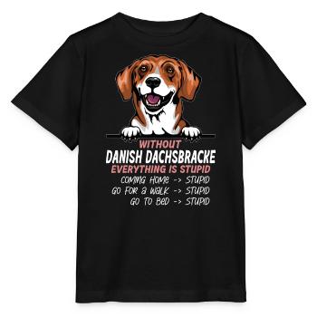 Ohne Danish badger dog ist alles doof - Stanley/Stella Kinder T-Shirt MINI CREATOR  - Schwarz - Vorne - Mikhail (115cm)