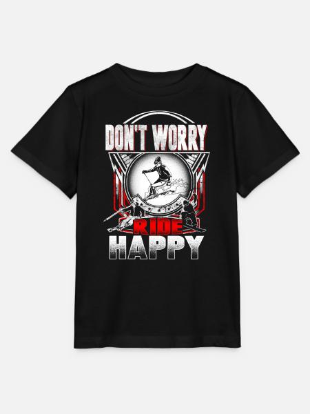 Ski happy - Stanley/Stella Kinder T-Shirt MINI CREATOR - Schwarz