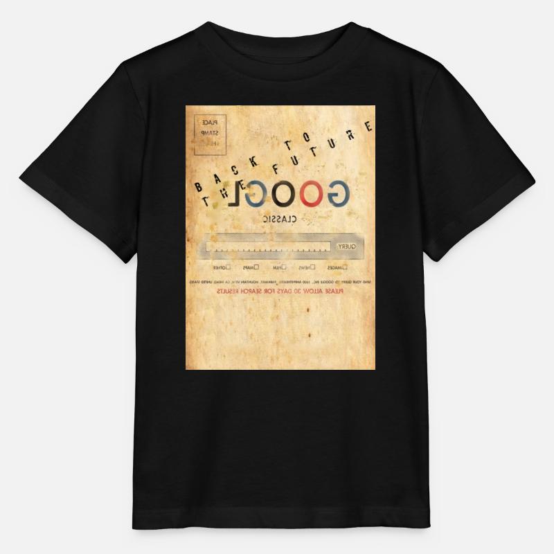 Parodie de Google Retour vers le futur - T-shirt bio MINI CREATOR Stanley/Stella Enfant - noir