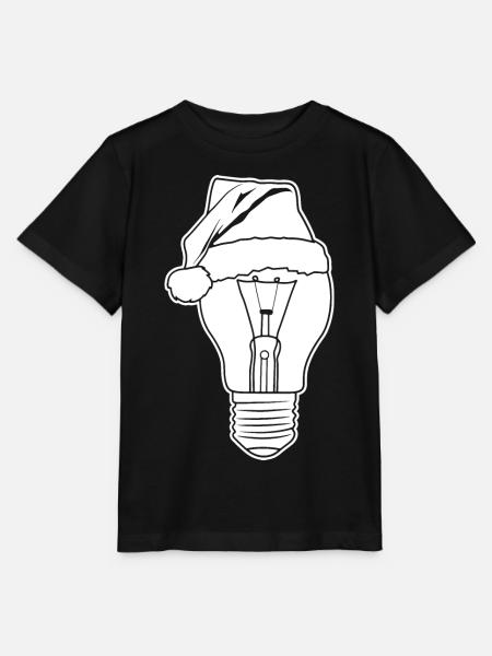 Lampe mit Weihnachtshut - Stanley/Stella Kinder T-Shirt MINI CREATOR - Schwarz