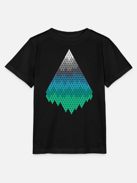 Pixel Berge - Stanley/Stella Kinder T-Shirt MINI CREATOR - Schwarz