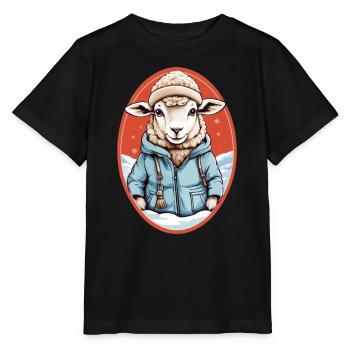 Süßes Schaf - Stanley/Stella Kinder T-Shirt MINI CREATOR  - Schwarz - Vorne - Mikhail (115cm)