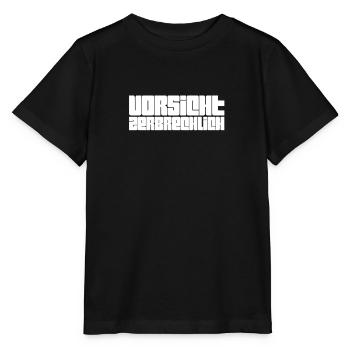 Vorsicht zerbrechlich - Stanley/Stella Kinder T-Shirt MINI CREATOR  - Schwarz - Vorne - Mikhail (115cm)