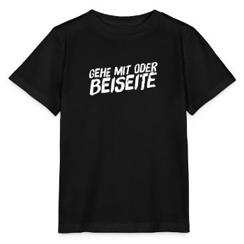 auf welcher Seite stehst du? - Stanley/Stella Kinder T-Shirt MINI CREATOR  - Schwarz - Vorne - Mikhail (115cm)