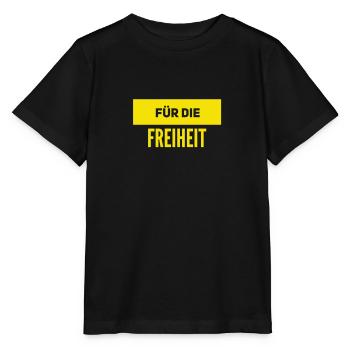 Je suis pour la liberté - T-shirt bio MINI CREATOR Stanley/Stella Enfant - noir - Devant - Mikhail (115cm)