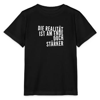 La réalité est plus forte - T-shirt bio MINI CREATOR Stanley/Stella Enfant - noir - Devant - Mikhail (115cm)