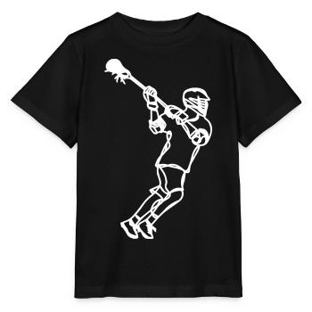 Dessin professionnel de crosse - T-shirt bio MINI CREATOR Stanley/Stella Enfant - noir - Devant - Mikhail (115cm)