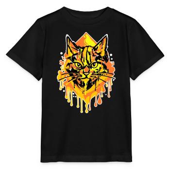 Graffiti Art, Street Art, Wildstyle, Chat - T-shirt bio MINI CREATOR Stanley/Stella Enfant - noir - Devant - Mikhail (115cm)