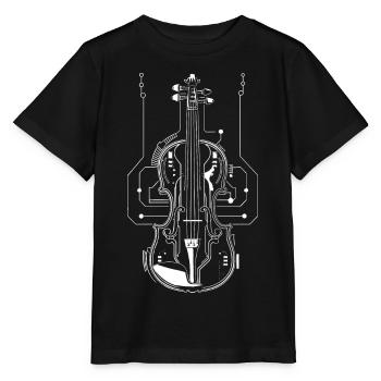 Fiddle Sketch - Stanley/Stella MINI CREATOR Kids’ T-Shirt - black - Front - Mikhail (115cm)