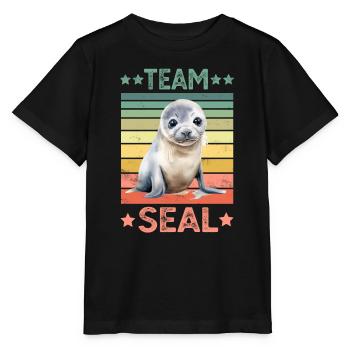 Seal seal - Stanley/Stella MINI CREATOR Kids’ T-Shirt - black - Front - Mikhail (115cm)