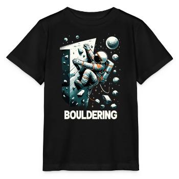 Bouldern Astronaut Raumfahrer Geschenk - Stanley/Stella Kinder T-Shirt MINI CREATOR  - Schwarz - Vorne - Mikhail (115cm)