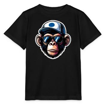 Monkey Glasses Cap - Stanley/Stella MINI CREATOR Kids’ T-Shirt - black - Front - Mikhail (115cm)
