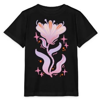 Dreamy Fantasy Flower - Stanley/Stella MINI CREATOR Kids’ T-Shirt - black - Front - Mikhail (115cm)