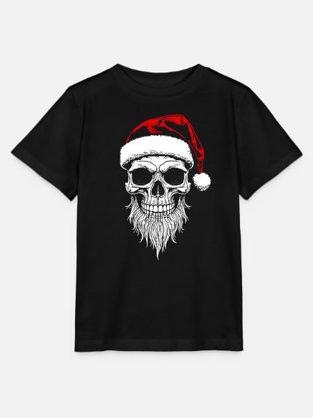 Schädel Santa Weihnachts - Skull - Stanley/Stella Kinder T-Shirt MINI CREATOR - Schwarz
