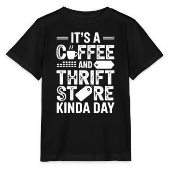 Coffee Thrift Store Day - Stanley/Stella MINI CREATOR Kids’ T-Shirt - black - Front - Mikhail (115cm)