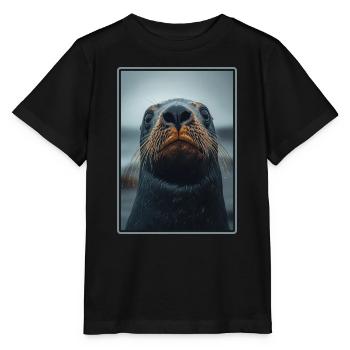 Sea Lions Sea Lion - Stanley/Stella MINI CREATOR Kids’ T-Shirt - black - Front - Mikhail (115cm)