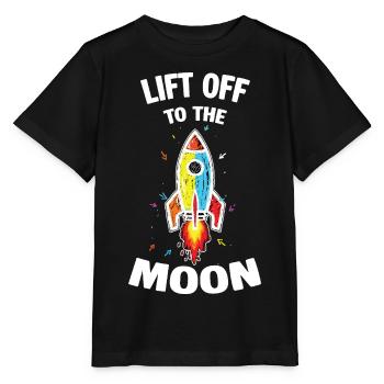 Space Rocket Scribble Lift Off To The Moon - Stanley/Stella MINI CREATOR Kids’ T-Shirt - black - Front - Mikhail (115cm)