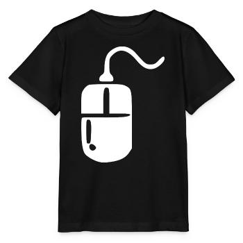 Retro_Vintage_80er_90er_Jahre_Maus_Computermaus - T-shirt bio MINI CREATOR Stanley/Stella Enfant - noir - Devant - Mikhail (115cm)