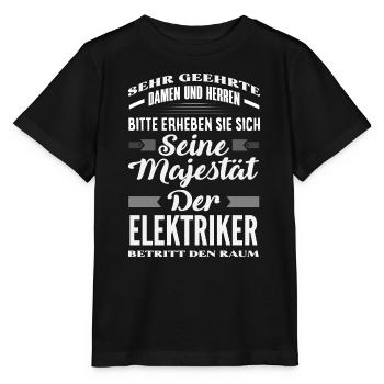 Majestät Der Elektriker - Stanley/Stella Kinder T-Shirt MINI CREATOR  - Schwarz - Vorne - Mikhail (115cm)