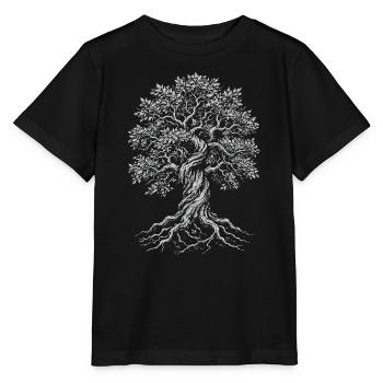 Verdrehte Eiche des Lebens - Stanley/Stella Kinder T-Shirt MINI CREATOR  - Schwarz - Vorne - Mikhail (115cm)