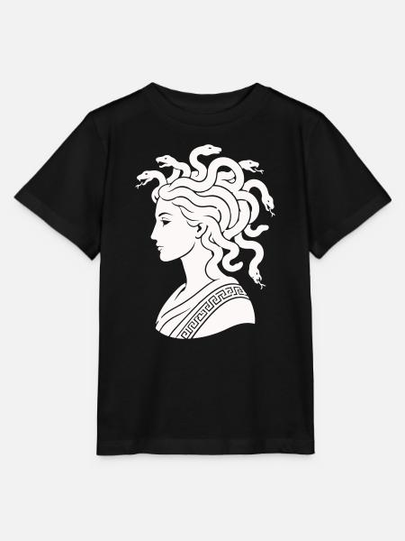 Medusa Kopf mit Schlangen - Stanley/Stella Kinder T-Shirt MINI CREATOR  - Schwarz
