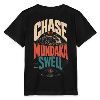 Mundaka Surfing - Stanley/Stella MINI CREATOR Kids’ T-Shirt - black - Front - Mikhail (115cm)