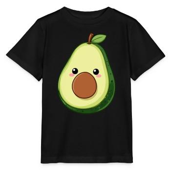 Lustige Kawaii Avocado Geschenk Veganer Vegetarier - Stanley/Stella Kinder T-Shirt MINI CREATOR  - Schwarz - Vorne - Mikhail (115cm)
