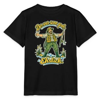 Angler Der war sooo groß - Stanley/Stella Kinder T-Shirt MINI CREATOR  - Schwarz - Vorne - Mikhail (115cm)