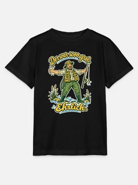 Angler Der war sooo groß - Stanley/Stella Kinder T-Shirt MINI CREATOR  - Schwarz