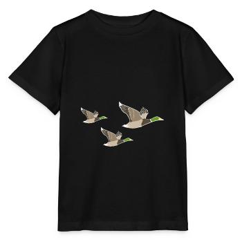 Canard volant Canard Quak - T-shirt bio MINI CREATOR Stanley/Stella Enfant - noir - Devant - Mikhail (115cm)