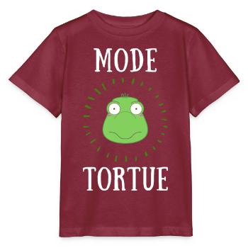 mode tortue - T-shirt bio MINI CREATOR Stanley/Stella Enfant - bordeaux - Devant - Kain (125cm)