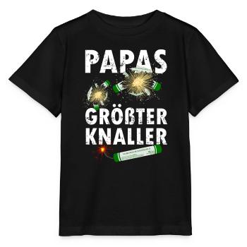 Papas Pyro Knaller - Stanley/Stella Kinder T-Shirt MINI CREATOR  - Schwarz - Vorne - Mikhail (115cm)