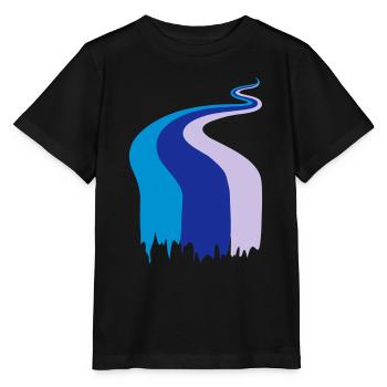 Farbfluss, Fluss, Flow, Fahne - Stanley/Stella Kinder T-Shirt MINI CREATOR  - Schwarz - Vorne - Mikhail (115cm)