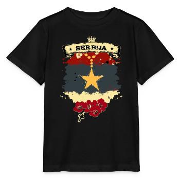 Serbia - Stanley/Stella MINI CREATOR Kids’ T-Shirt - black - Front - Mikhail (115cm)