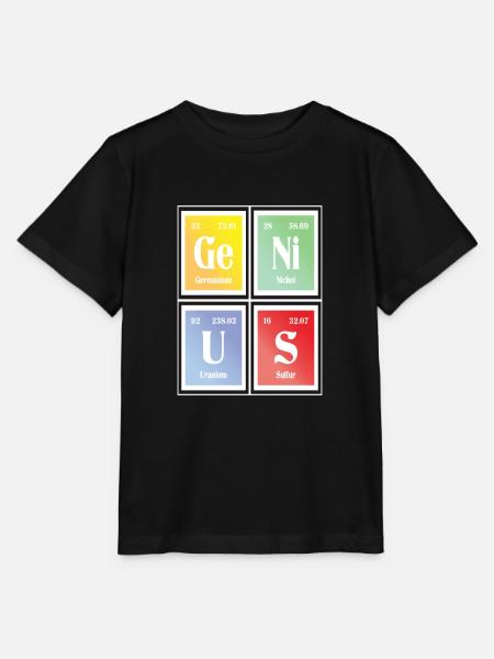 Genius | Periodensystem der Elemente - Stanley/Stella Kinder T-Shirt MINI CREATOR  - Schwarz