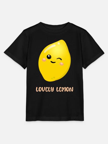 Liebevolle Zitrone - Stanley/Stella Kinder T-Shirt MINI CREATOR - Schwarz