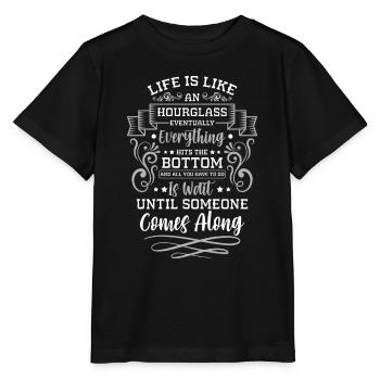 Symbole du temps Amitié Voyage dans le temps - T-shirt bio MINI CREATOR Stanley/Stella Enfant - noir - Devant - Mikhail (115cm)