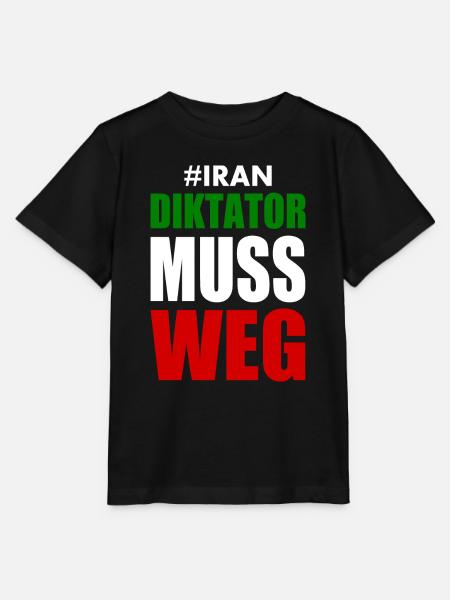 diktator muss weg iran - Stanley/Stella Kinder T-Shirt MINI CREATOR  - Schwarz