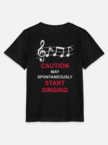may spontaneously start singing - Stanley/Stella Kinder T-Shirt MINI CREATOR - Schwarz