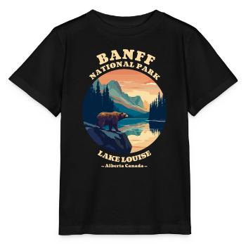 Vintage Retro Canadian Banff National Park - T-shirt bio MINI CREATOR Stanley/Stella Enfant - noir - Devant - Mikhail (115cm)