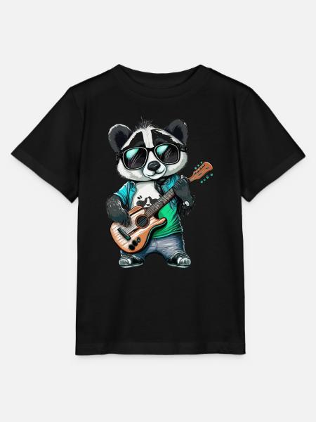 Panda Wippe - Stanley/Stella Kinder T-Shirt MINI CREATOR - Schwarz