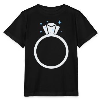 Bague de mariage en diamant - T-shirt bio MINI CREATOR Stanley/Stella Enfant - noir - Devant - Mikhail (115cm)