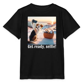 Mach dich bereit, Selfie-4 - Stanley/Stella Kinder T-Shirt MINI CREATOR  - Schwarz - Vorne - Mikhail (115cm)