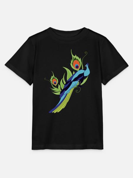 Pfau - Stanley/Stella Kinder T-Shirt MINI CREATOR - Schwarz