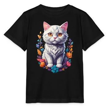 Kitten - Stanley/Stella MINI CREATOR Kids’ T-Shirt - black - Front - Mikhail (115cm)