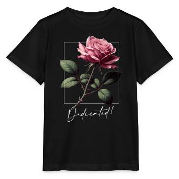 Thorns & Beauty – Rebellious Rose Aesthetic - Stanley/Stella MINI CREATOR Kids’ T-Shirt - black - Front - Mikhail (115cm)