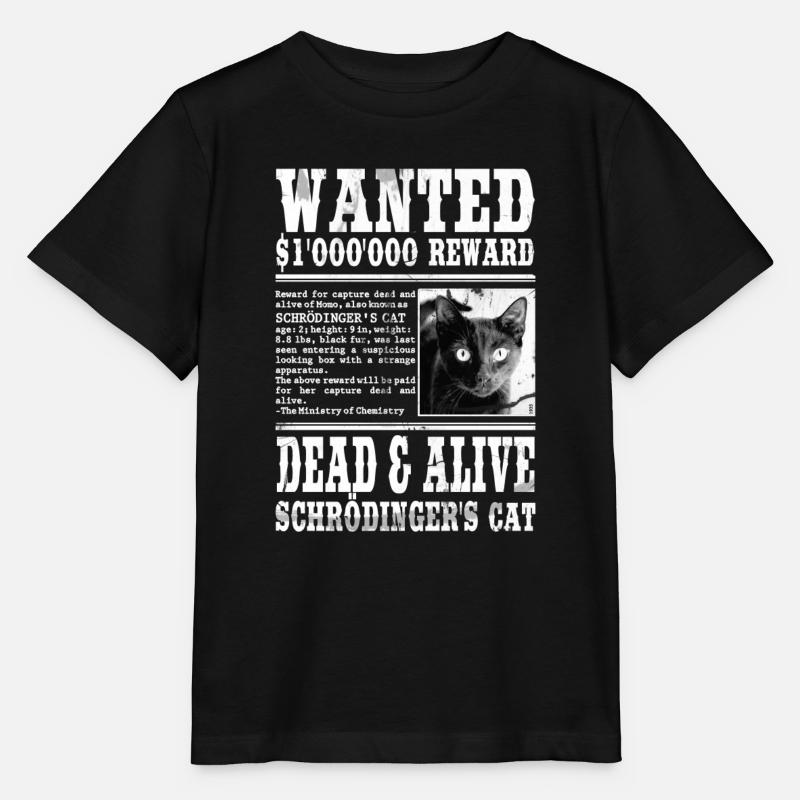 le chat de schrödinger blanc - T-shirt bio MINI CREATOR Stanley/Stella Enfant - noir