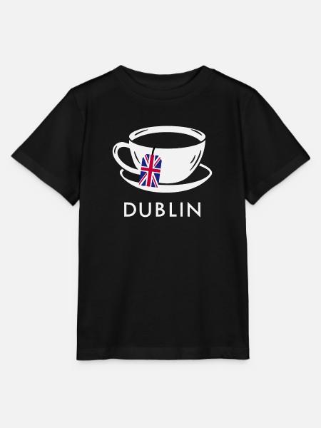 Dublin Teetasse UK Flagge Teebeutel - Stanley/Stella Kinder T-Shirt MINI CREATOR  - Schwarz