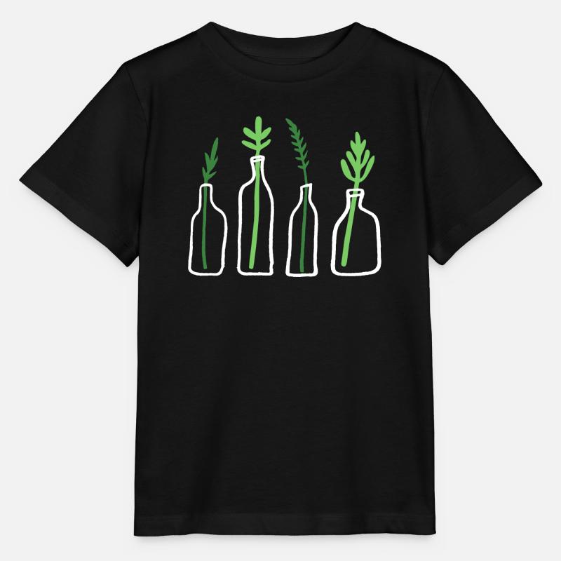 Pflanzengrafik Plant In Bottle - Stanley/Stella Kinder T-Shirt MINI CREATOR  - Schwarz